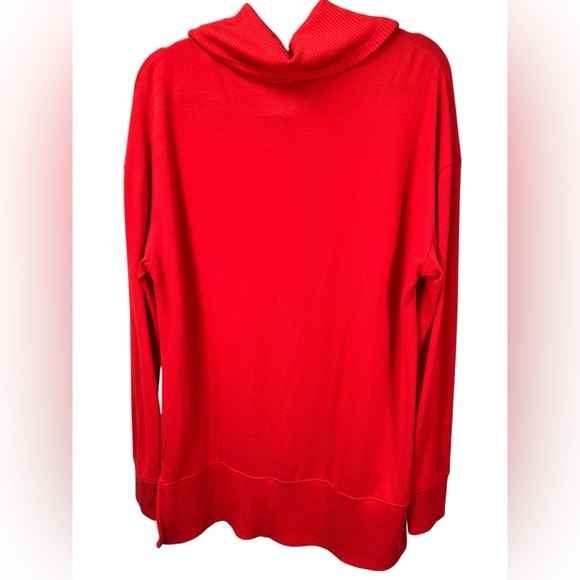 Gap Softspun Cowl Neck Sweater Long‎ Sleeve Womens Medium Tall Red - Picture 4 of 9